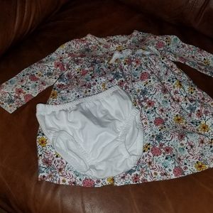 Carter's 6mo floral dress with underpants nwr